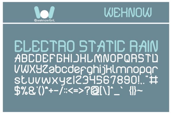 Electro Static Rain: A Futuristic Display Font for Modern Creative Projects