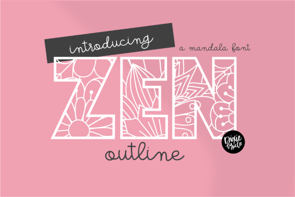 Zen Font: A Beautiful Display Font with Mandala-Themed Characters for Creative Projects